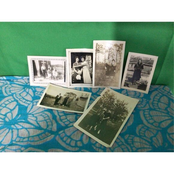 Antique Bundle of Photos Snapshots Early 1900 Black & White 6 PC - Picture 2 of 16
